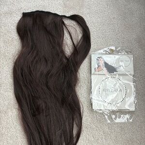 Bellami Hair Extensions Synthetic Wrap Pony Tail 160mg 20” L color # 2